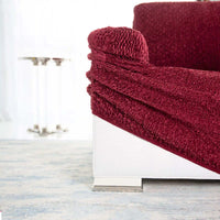 2 Seater Recliner Sofa Cover - Bordeaux, Velvet