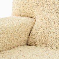 Housse de canapé 2 places - Beige, Microfibre