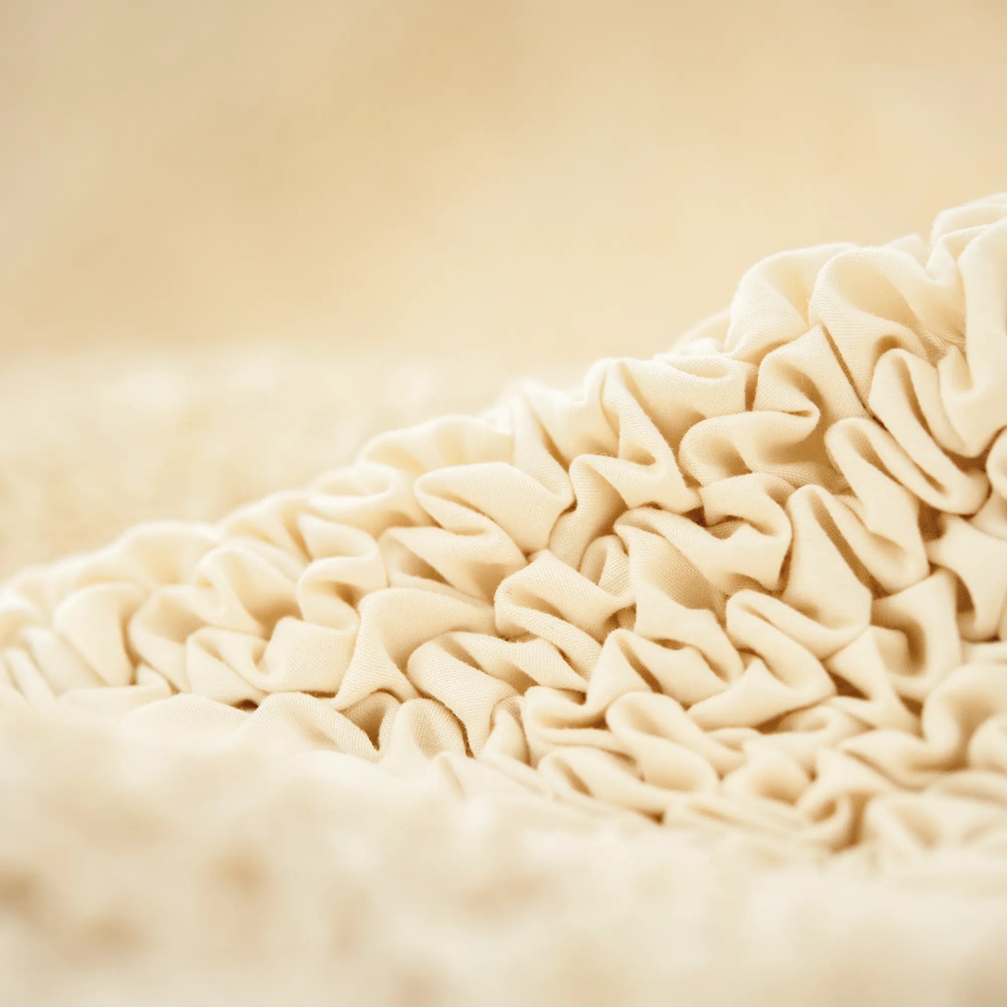 Set of 2 Microfibra Cushion Covers - Beige, Microfibra