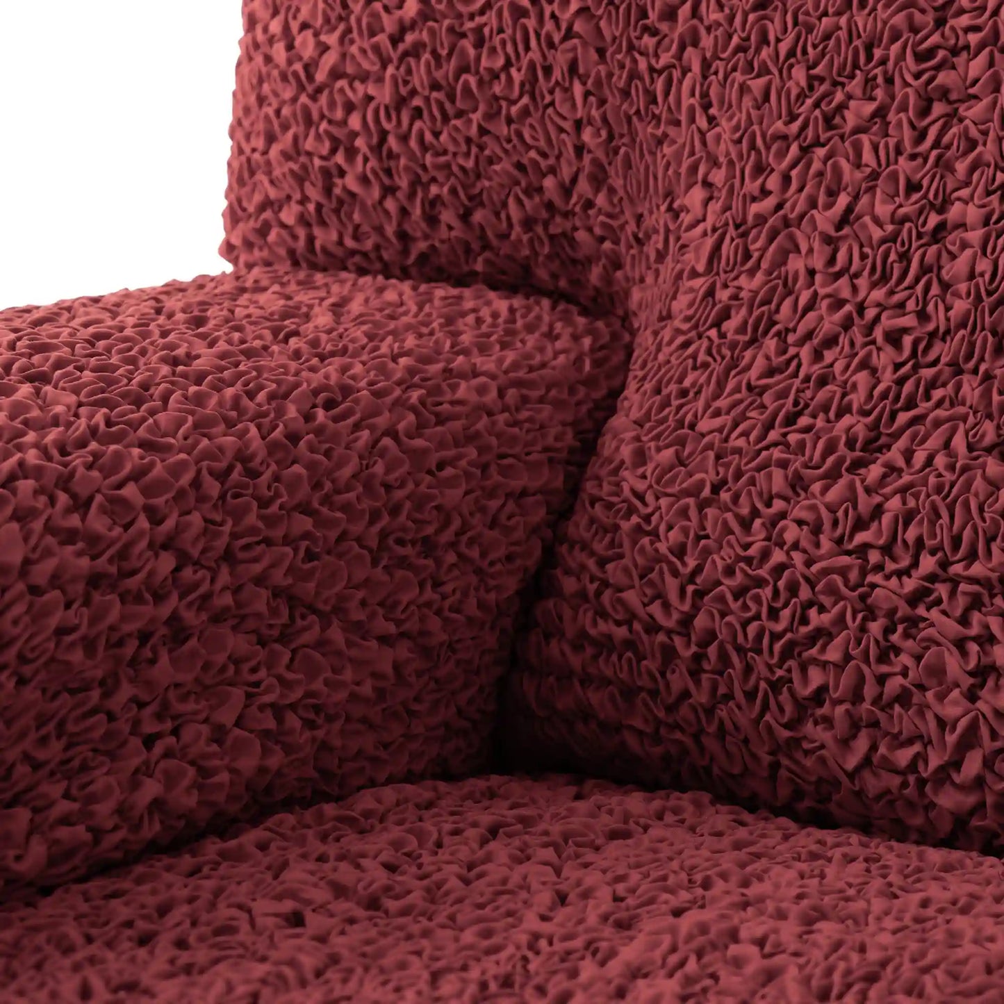 Housse de canapé en L (chaise droite) - Bordeaux, collection Microfibra
