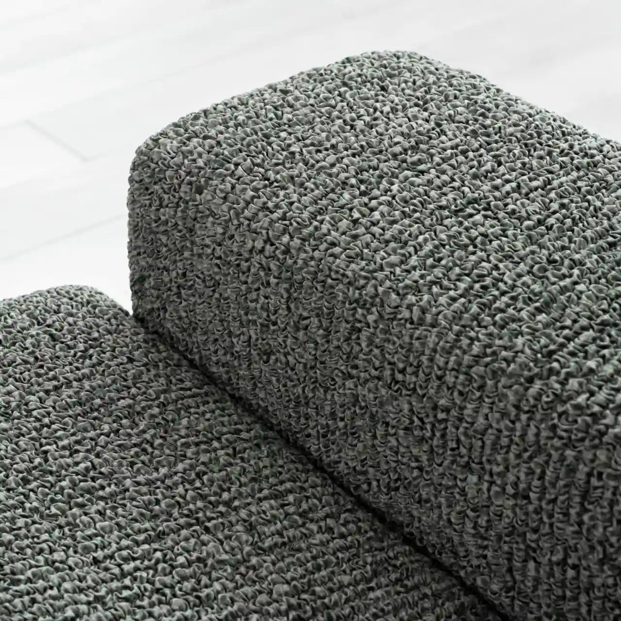 L-Shaped Sofa Cover (Right Chaise) - Vittoria Green, Microfibra Printed Collection