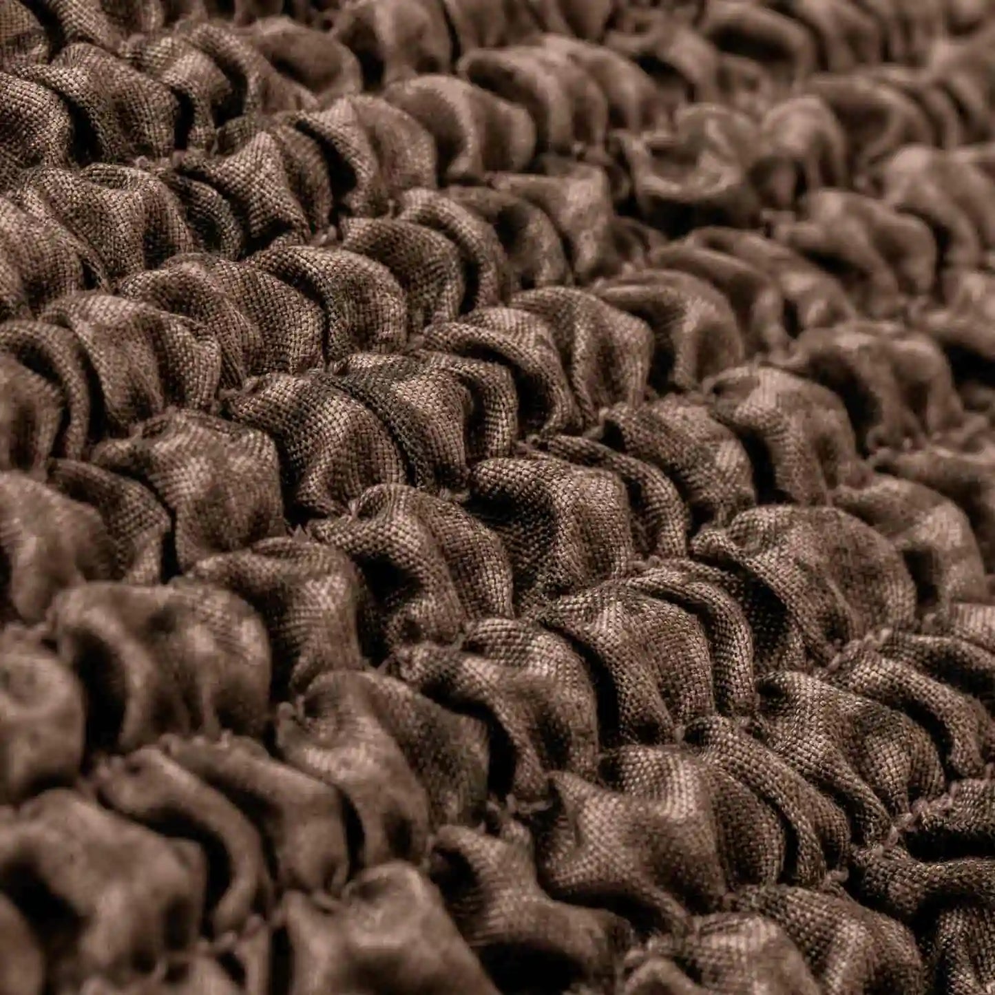 Housse de canapé en L (méridienne gauche) - Vittoria Latte, collection imprimée en microfibre