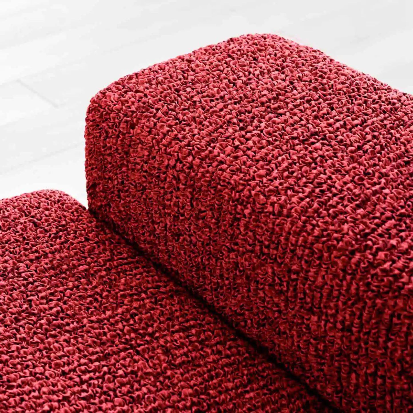 Housse de canapé d'angle - Rouge Vittoria, imprimé en microfibre