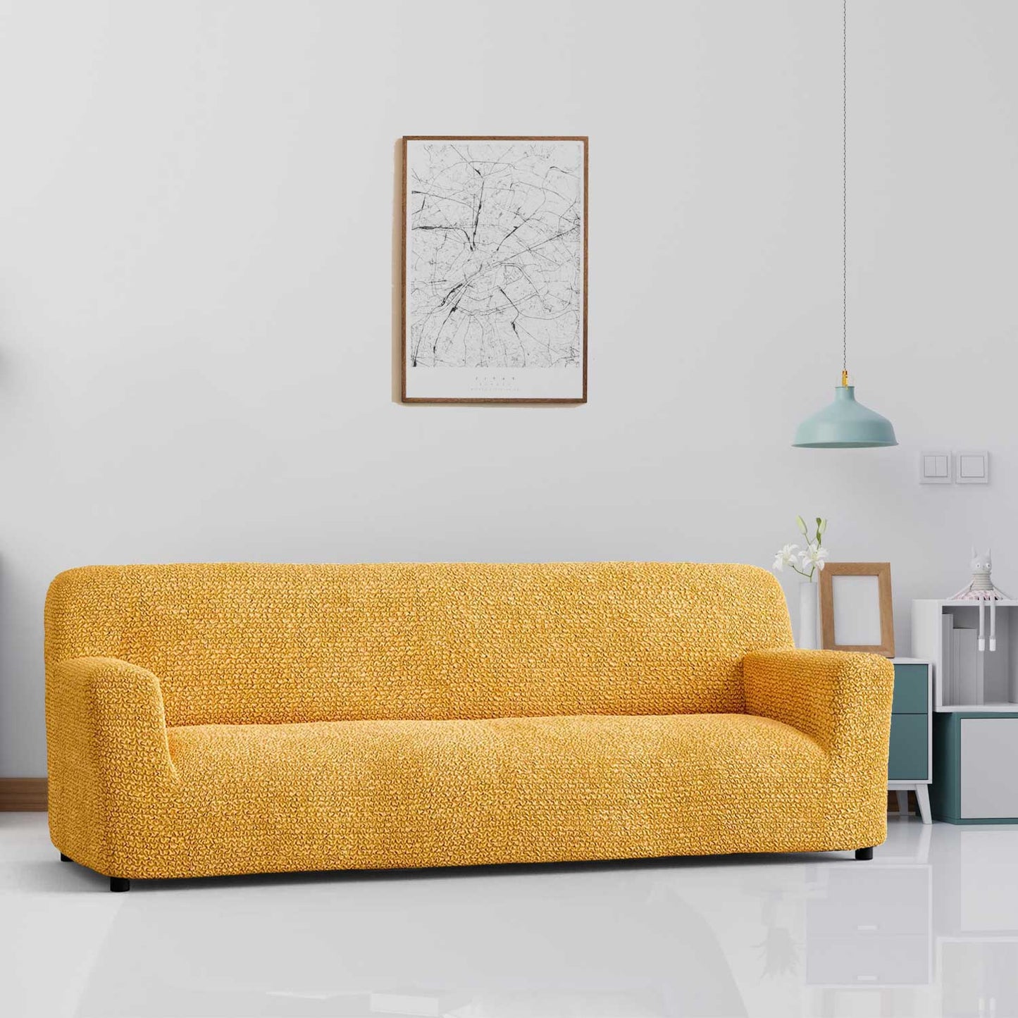 4 Seater Sofa Cover - Mango, Microfibra Collection