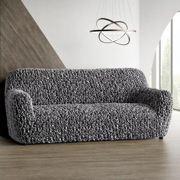3 Seater Sofa Cover - Grey, Fuco Velvet