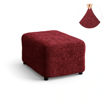 Footstool Cover - Bordeaux, Microfibra