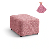 Housse de repose-pieds - Rose, Microfibre